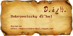 Dobrovolszky Ábel névjegykártya
