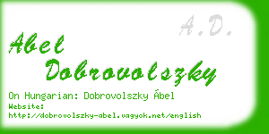 abel dobrovolszky business card